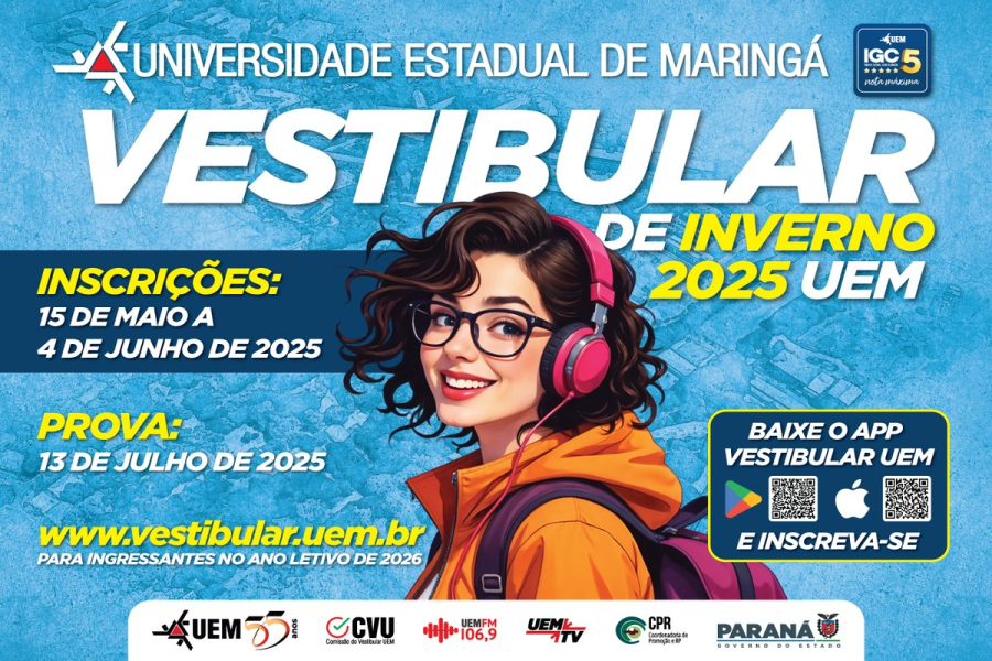 UEM abre inscrições para Vestibular de Inverno 2025 com 936 vagas em cursos presenciais